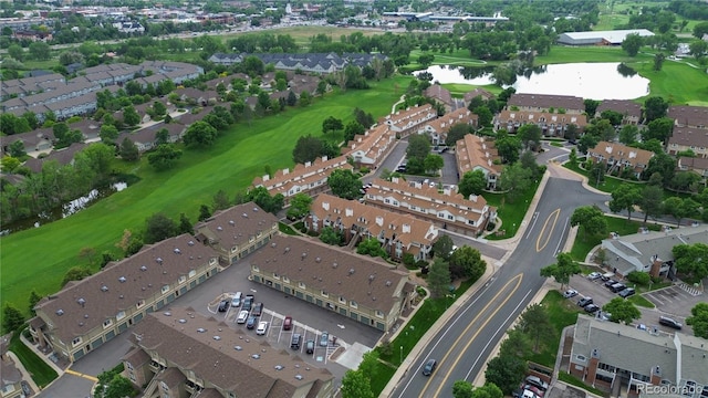 2980 W Centennial Dr Unit L, Littleton, CO 80123 - aerial overview of property's location with a nearby body of water, a golf course, and nearby suburban area