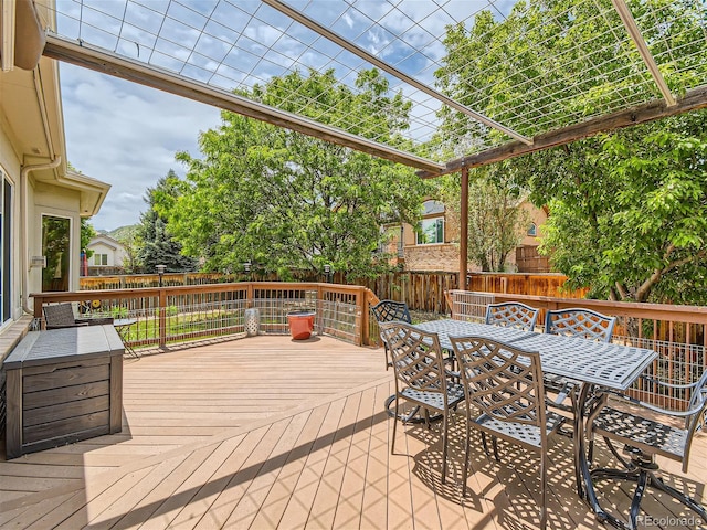 view of wooden terrace