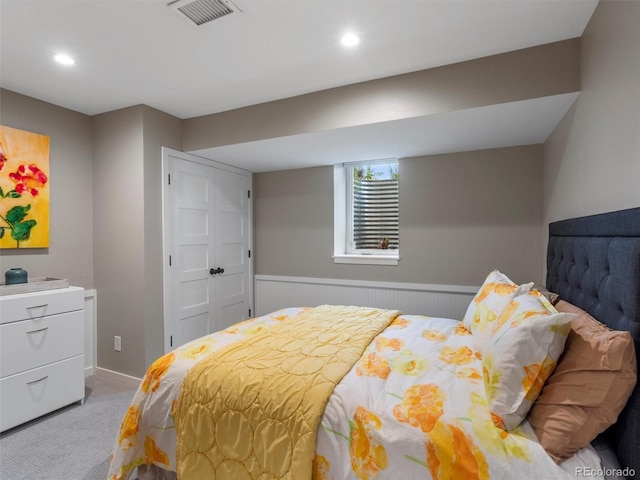 view of carpeted bedroom