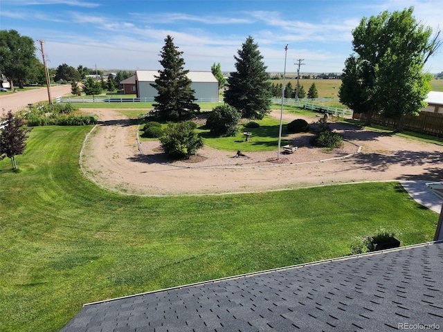 view of home's community with a yard