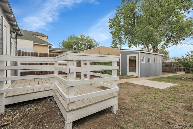2803 N Cascade Ave, Colorado Springs, CO 80907 - wooden terrace featuring an outbuilding