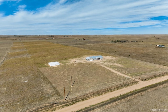 bird's eye view with a rural view
