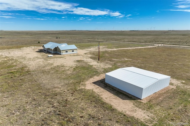 aerial view featuring a rural view