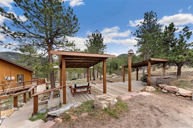 11398 Ranch Elsie Rd, Golden, CO 80403 - view of wooden terrace