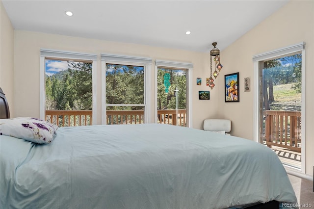 11398 Ranch Elsie Rd, Golden, CO 80403 - bedroom with recessed lighting and access to exterior