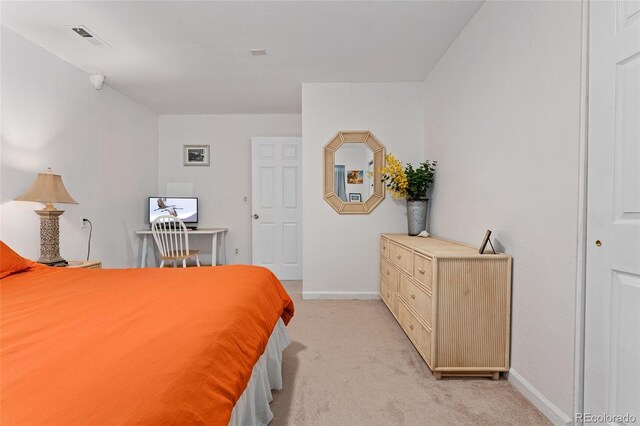 11398 Ranch Elsie Rd, Golden, CO 80403 - bedroom with baseboards, visible vents, and light colored carpet