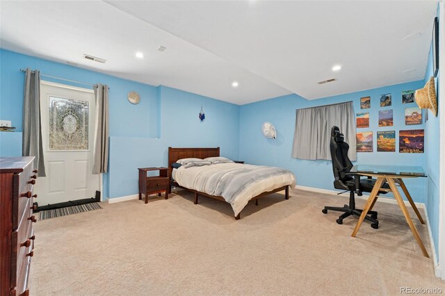 11398 Ranch Elsie Rd, Golden, CO 80403 - bedroom with light carpet, visible vents, and baseboards