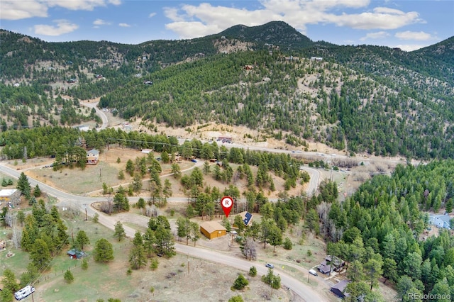 11398 Ranch Elsie Rd, Golden, CO 80403 - drone / aerial view with a mountain view