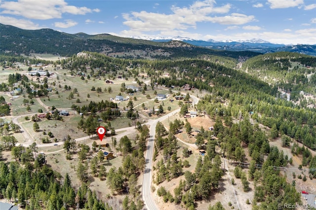 11398 Ranch Elsie Rd, Golden, CO 80403 - bird's eye view featuring a mountain view