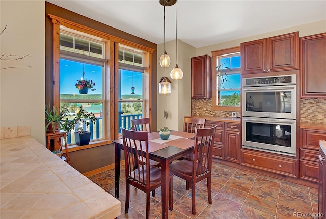 dining area with plenty of natural light