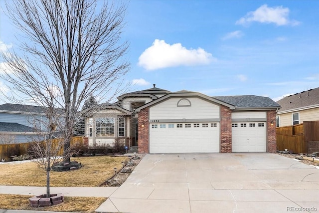 single story home with a garage