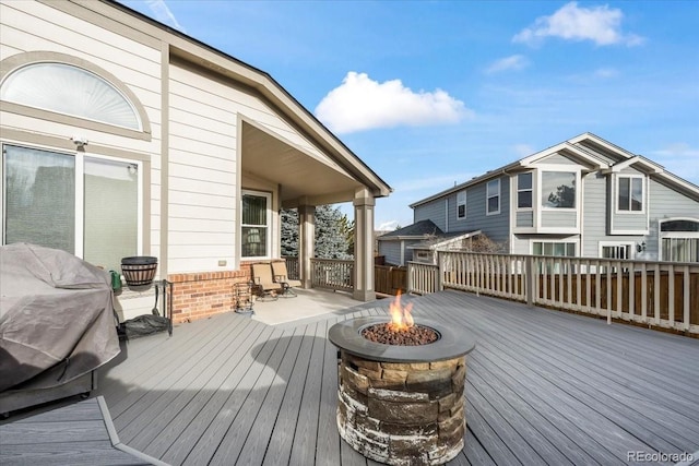 1434 Hickory Dr, Erie, CO 80516 - deck with a fire pit