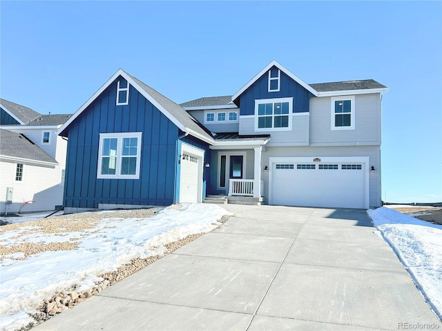 view of front of home featuring a garage