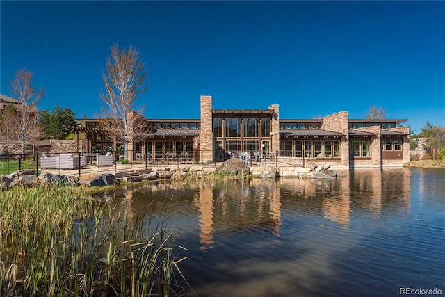 771 Braesheather Pl, Highlands Ranch, CO 80126 - water view with fence