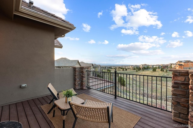 771 Braesheather Pl, Highlands Ranch, CO 80126 - wooden terrace with a residential view