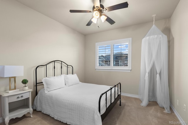 771 Braesheather Pl, Highlands Ranch, CO 80126 - bedroom featuring light carpet, baseboards, and a ceiling fan