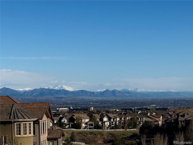 771 Braesheather Pl, Highlands Ranch, CO 80126 - mountain view featuring a residential view