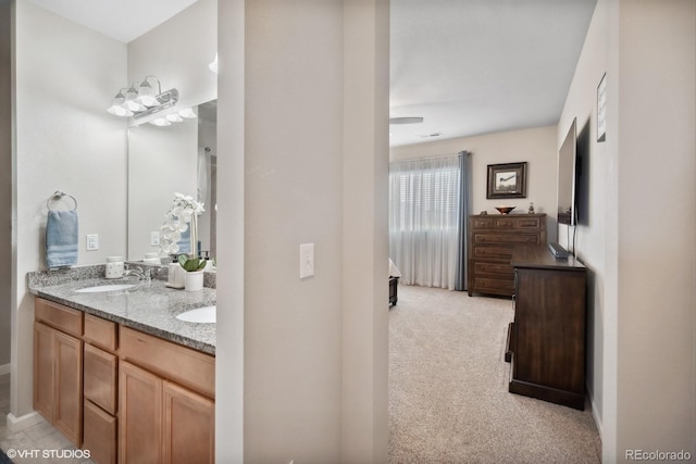 bathroom with vanity