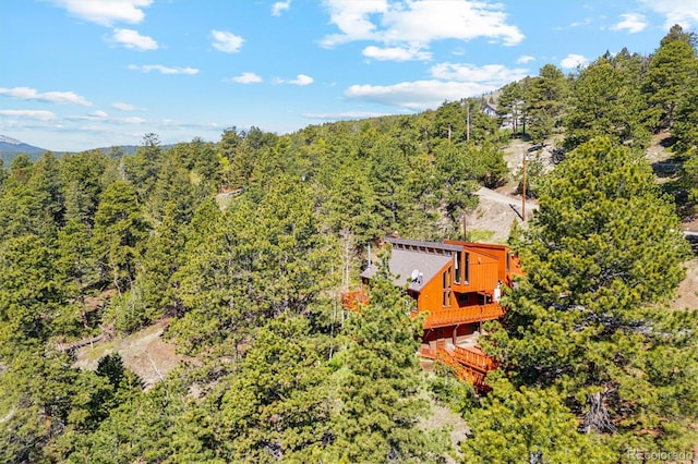 1278 Aspen Dr, Evergreen, CO 80439 - view from above of property featuring a heavily wooded area