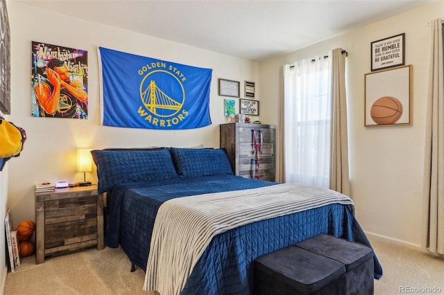 view of carpeted bedroom