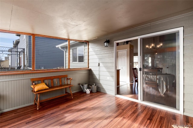 view of sunroom