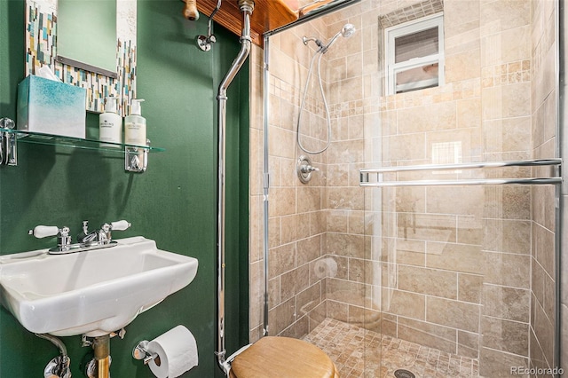 1419 N Adams St, Denver, CO 80206 - bathroom featuring a stall shower and a sink