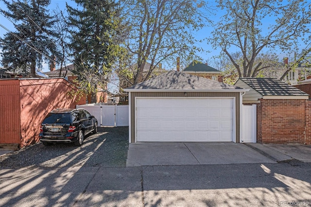 1419 N Adams St, Denver, CO 80206 - detached garage with a gate