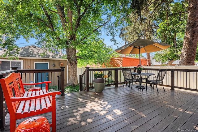 1419 N Adams St, Denver, CO 80206 - deck featuring outdoor dining area