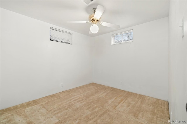 spare room featuring ceiling fan