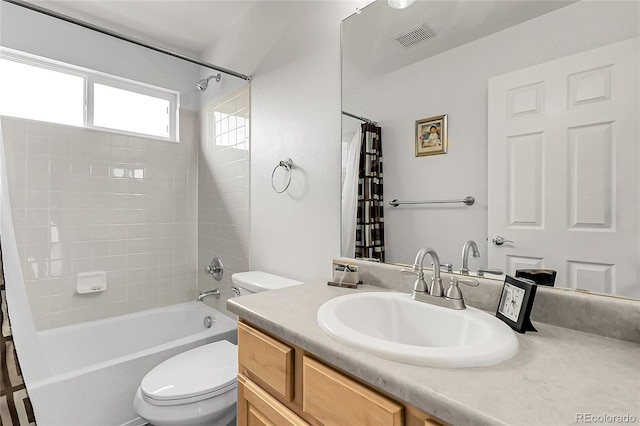 4912 S Fultondale Way, Aurora, CO 80016 - full bathroom with vanity and shower / bath combination with curtain