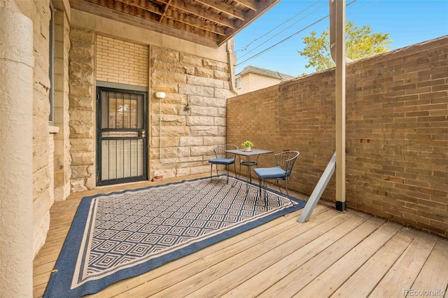 1140 Columbine St Unit 106, Denver, CO 80206 - view of wooden terrace