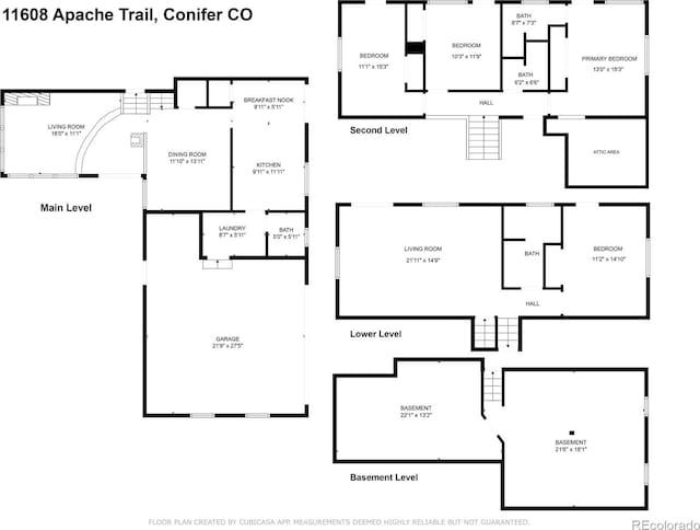 11608 Apache Trl, Conifer, CO 80433 - home floor plan