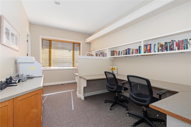 view of carpeted office