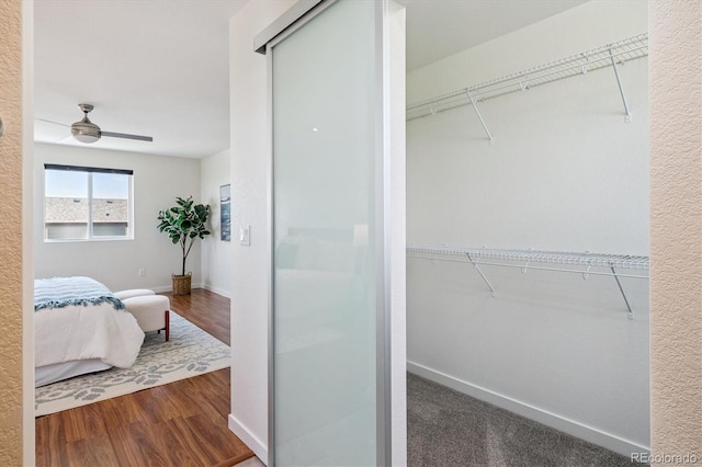 10844 Telluride St, Commerce City, CO 80022 - spacious closet featuring wood finished floors and ceiling fan