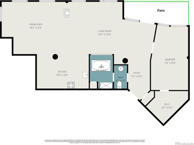 1863 Wazee St Unit 4E, Denver, CO 80202 - view of room layout