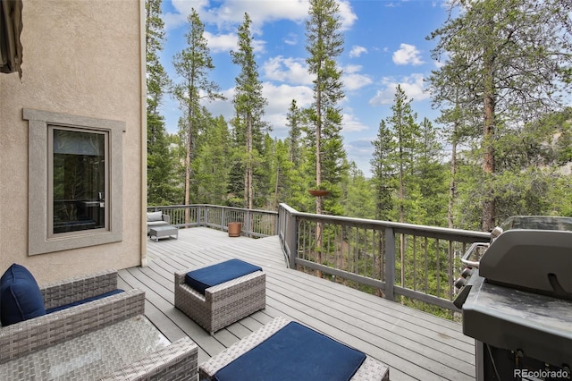 30 Carroll Ct, Black Hawk, CO 80422 - wooden deck with a grill