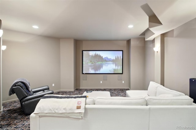 30 Carroll Ct, Black Hawk, CO 80422 - carpeted cinema with baseboards and recessed lighting