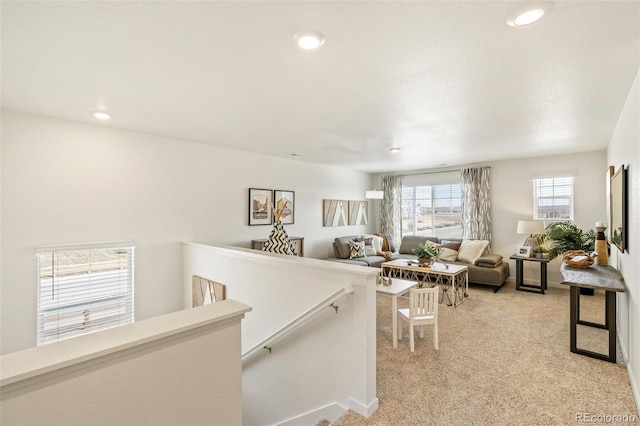 27664 E Byers Ave, Aurora, CO 80018 - living room with light carpet and recessed lighting