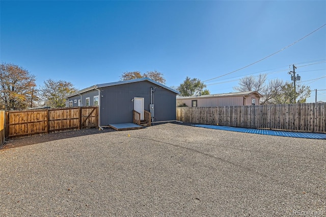 view of back of property