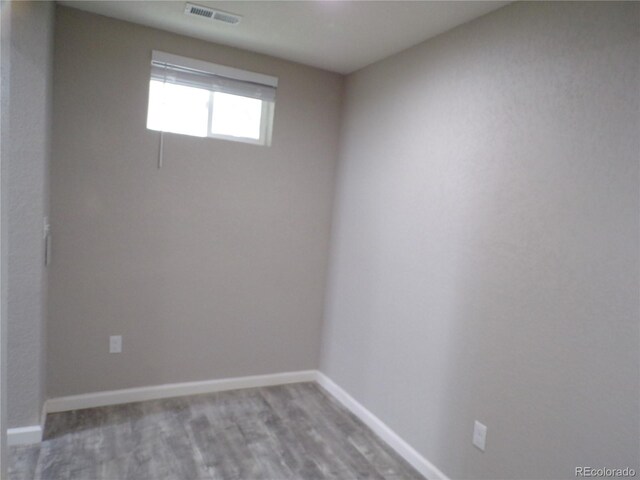 empty room featuring light hardwood / wood-style floors