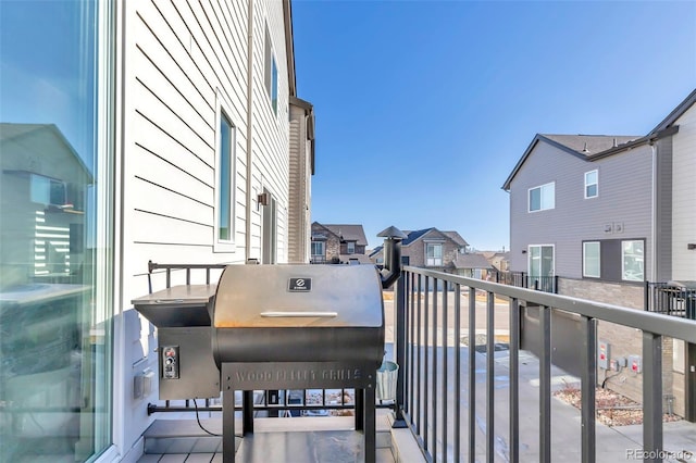 balcony with a grill