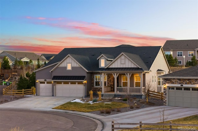 view of front of home with a porch