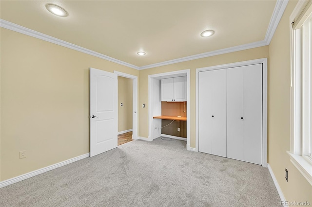 35675 Cheyenne Trl, Elizabeth, CO 80107 - unfurnished bedroom with carpet, crown molding, and recessed lighting