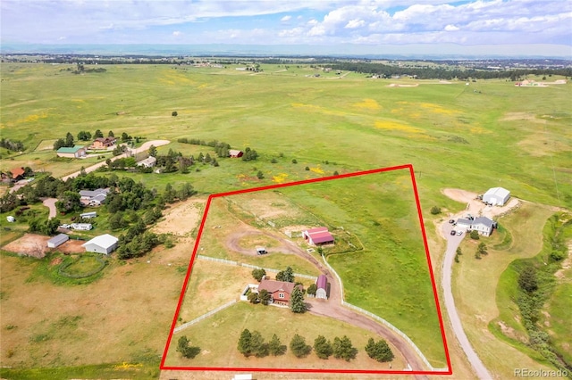 35675 Cheyenne Trl, Elizabeth, CO 80107 - view of rural area featuring property parcel outlined
