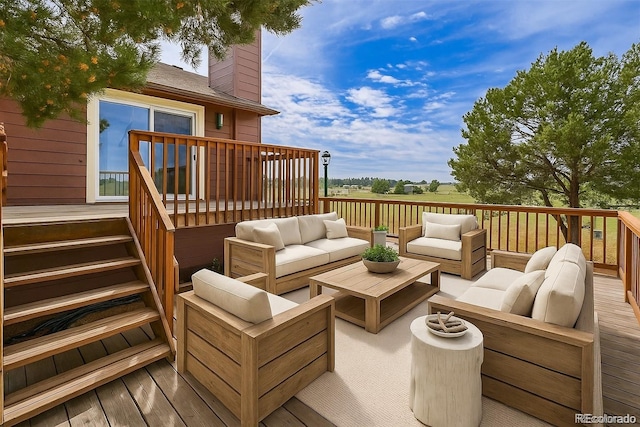 35675 Cheyenne Trl, Elizabeth, CO 80107 - wooden deck featuring an outdoor hangout area