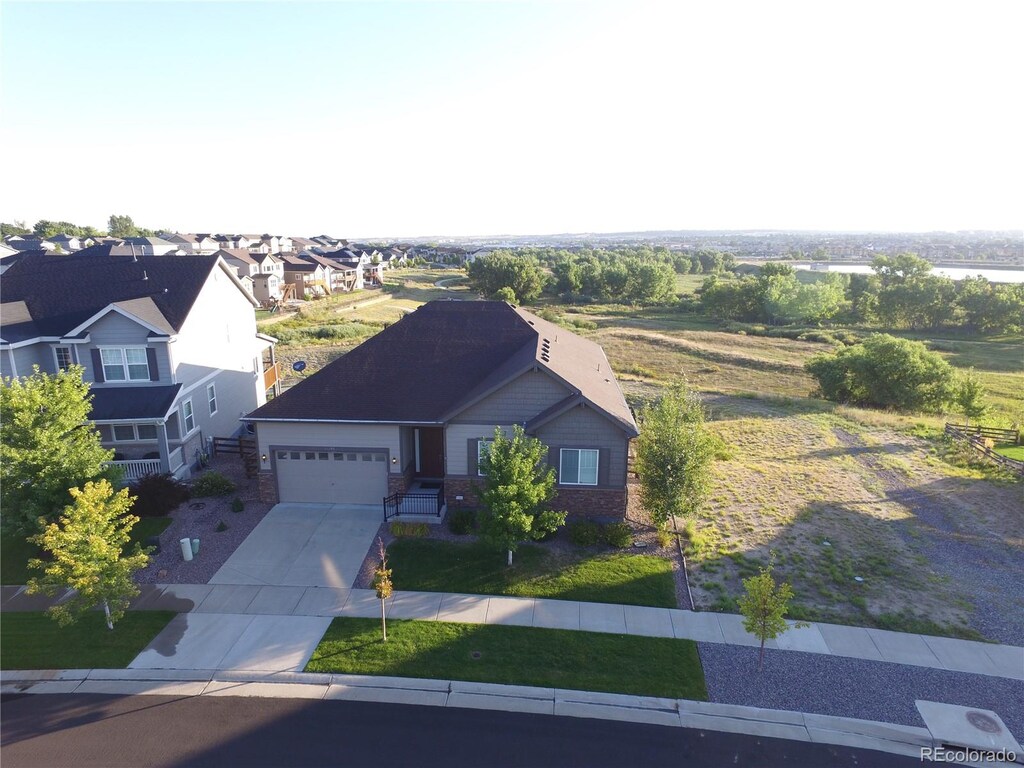 aerial view featuring a residential view