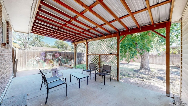 view of patio / terrace with a fenced backyard