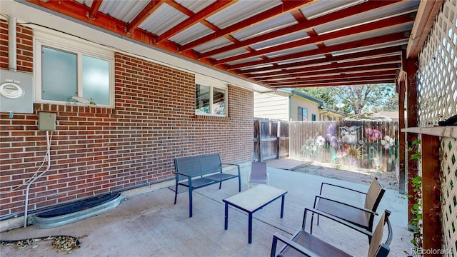 view of patio / terrace featuring a fenced backyard