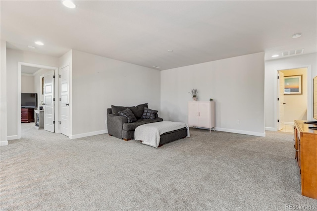 6616 Amur Ln, Castle Rock, CO 80108 - sitting room with carpet flooring, recessed lighting, and baseboards