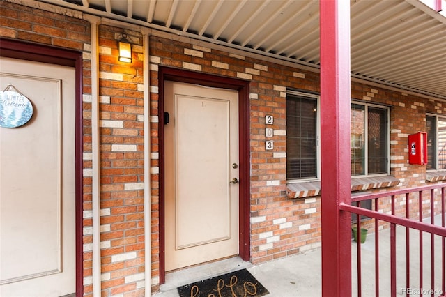 entrance to property with a porch